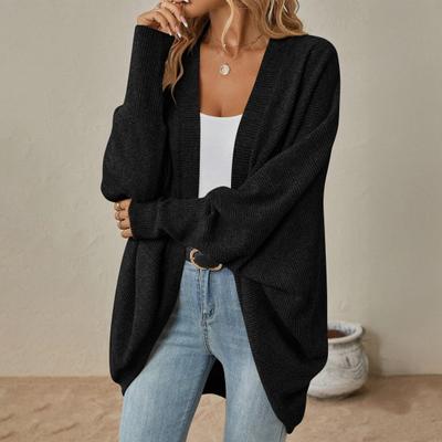 Women Batwing Sleeve Sweater Cardigan Casual Oversized Open Front Knit Coat Autumn Winter Ladies Outerwear