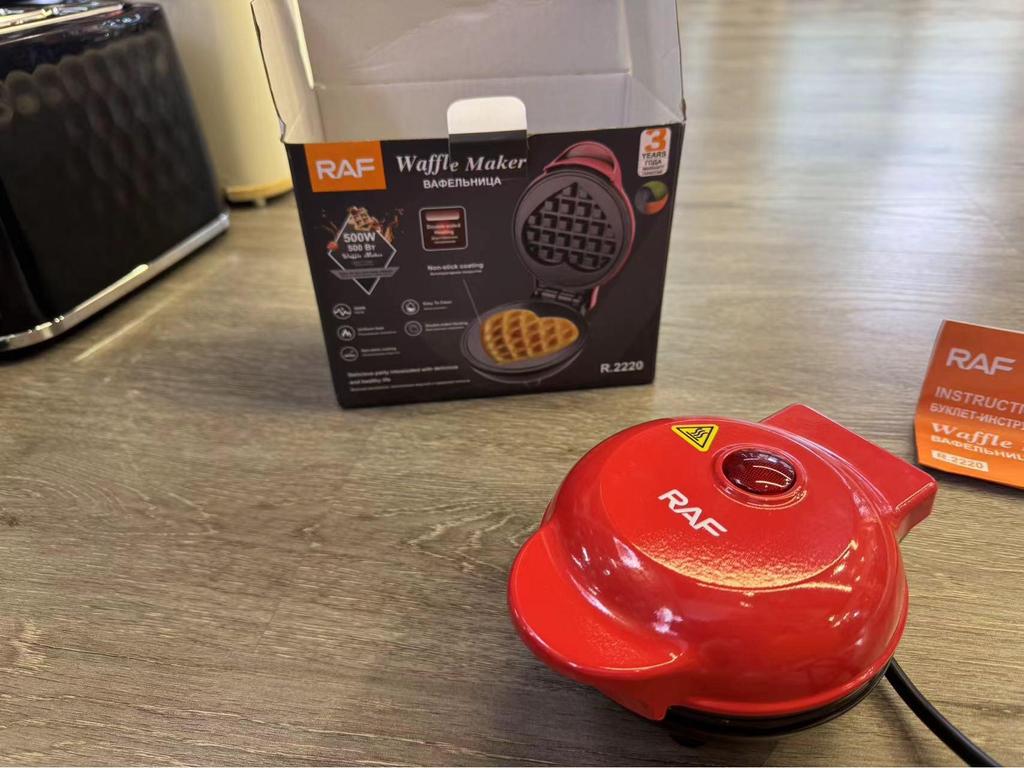 Heart-Shaped Mini Electric Waffle Maker for Home Use