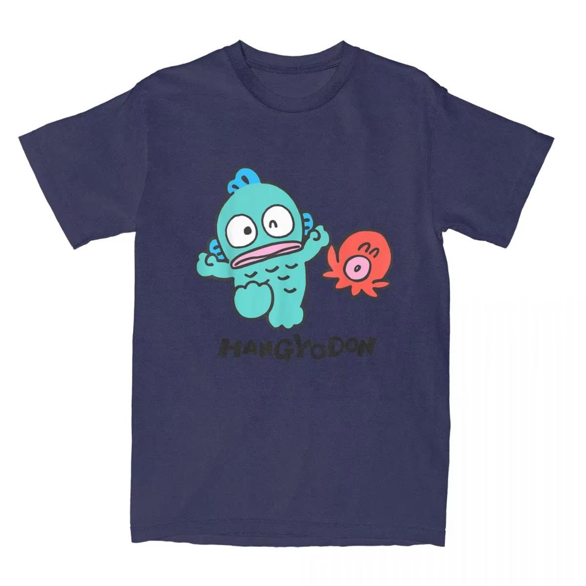

Hangyodon T-Shirt Men Women Funny Pure Cotton Tees Crewneck Short Sleeve T Shirts Party Clothes M