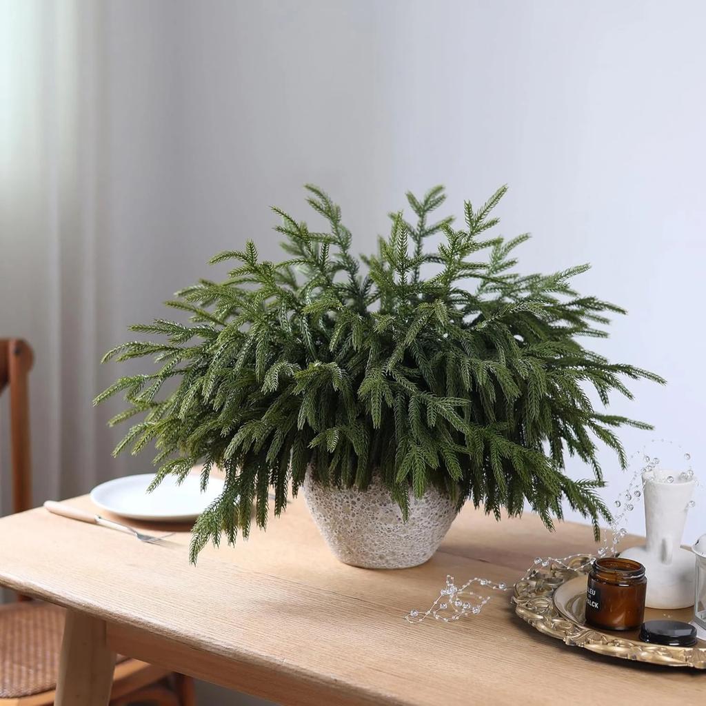 18-inch Real Artificial Norfolk Branches Fake Flower Tree, For Vase DIY Garland Orchid Home Decor Design