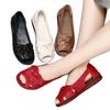 Woman Soft Leather Shoes Women's Sandals Summer Wide Leg Mom Casual Walking Peep Toe Shoes