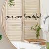 Full Transparency and English Mirror Decal Mirror Decor Black Gloss Vinyl Wall Stickers for Home
