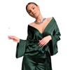 European & American Cross-Border Women's Long-Sleeved Cardigan Robe & Loose Pajama Pants Set