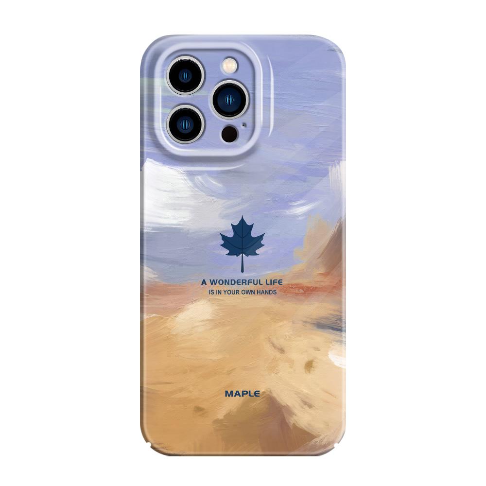 

Красочный чехол для телефона с кленовыми листьями для iPhone 13 12 11 7 8 6 6S Plus Pro Max Mini X XS XR SE 2020 2022 Пленка Жесткая Крышка iPhone XR