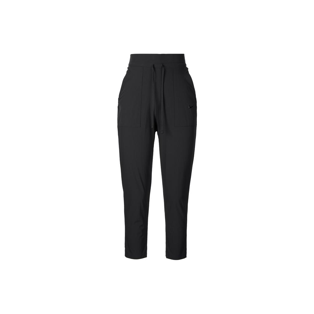 Nike Bliss Luxe Mittelhohe Verstellbare Kordelzug Schnelltrocknende Caprihosen Damen Unterteile Schwarz CU4604-010