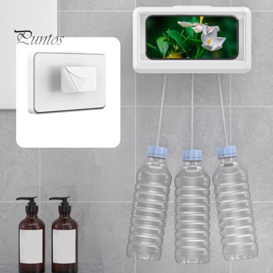 Duschtelefonhalter, wasserdicht, 480 Grad drehbar, beschlagfreies Touchscreen-Gehäuse für Spiegelwand, Badezimmer, höhenverstellbar, Badezimmer, Badewannenwand