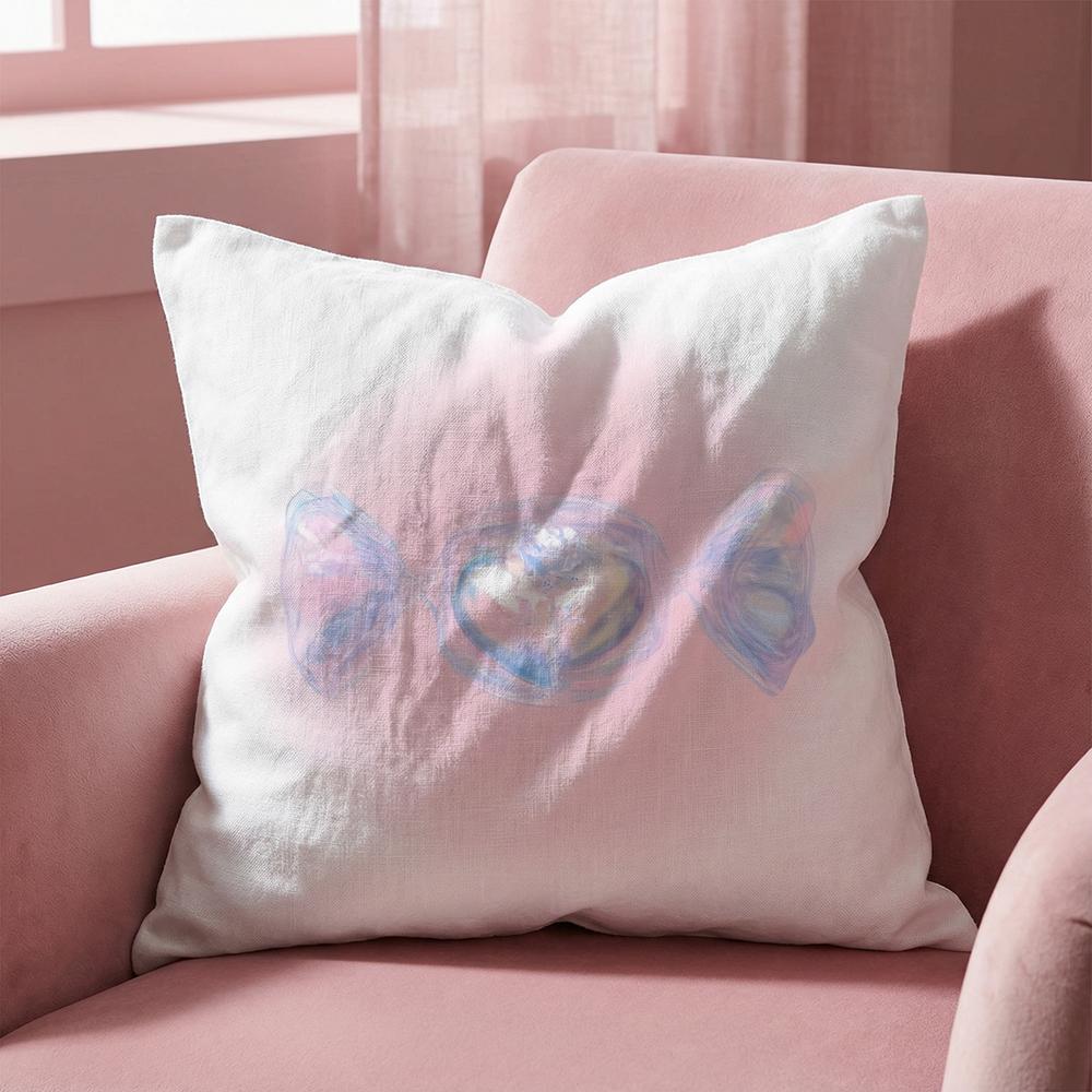 Pink candy Cushion Cover Multi-Scene Pillow Cover for Home & Car - Reversible, Soft & Durable for Daily Use