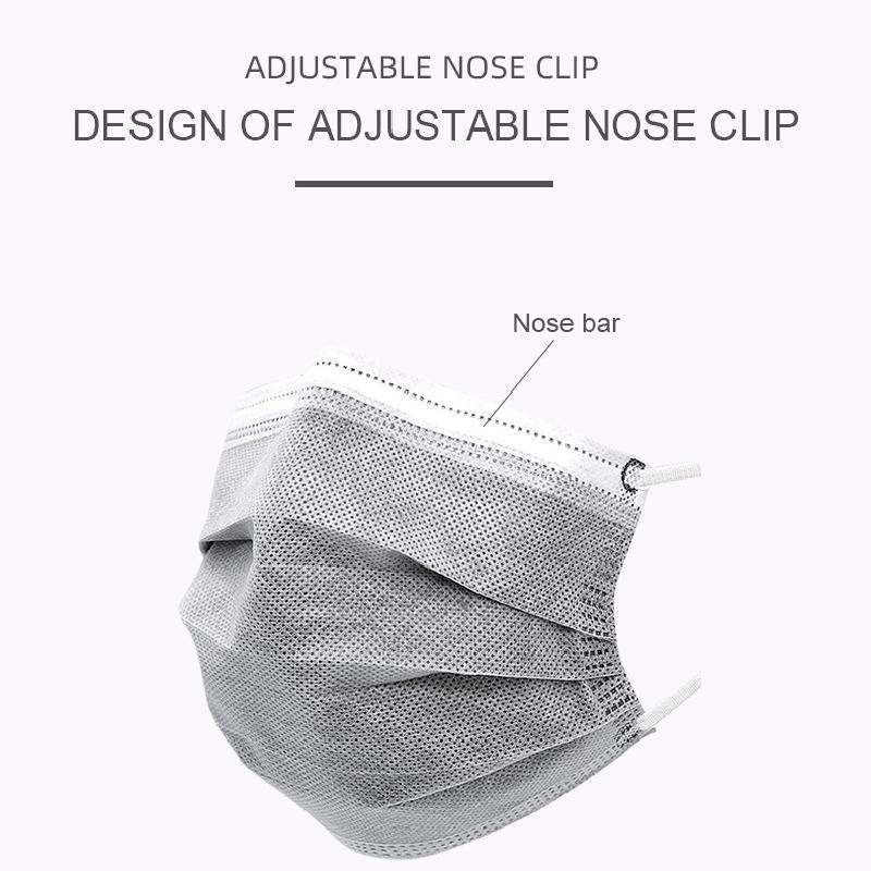 10-200 Stück Aktivkohlemaske 4-lagige Atemschutzmaske für Erwachsene Staubdichte Mundmaske Gesundheit CE Einwegmasken