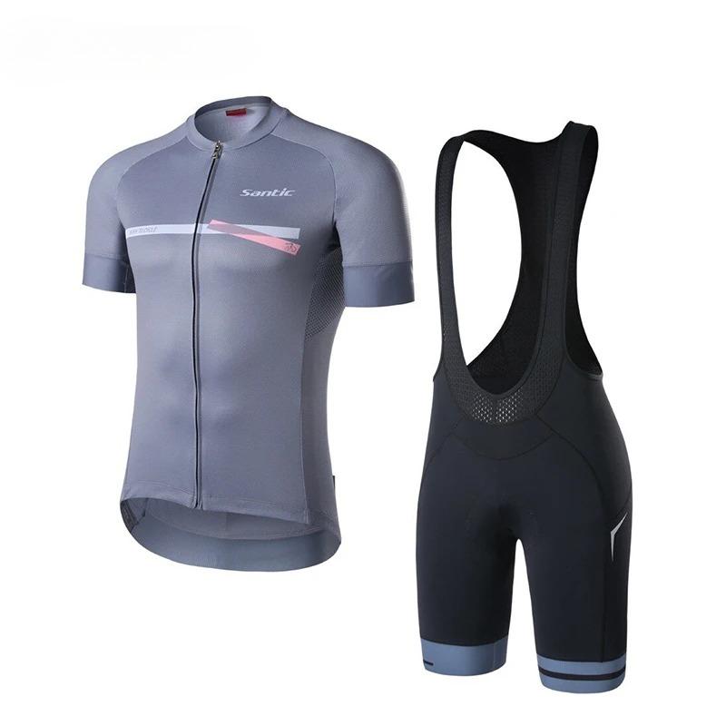 

2026 Santic Men s Cycling Sets Summer Breathable Short Sleeved Bicycle Clothing Suits 4D Padded Bib Shorts Quick Dry Bike Jersey Sets M