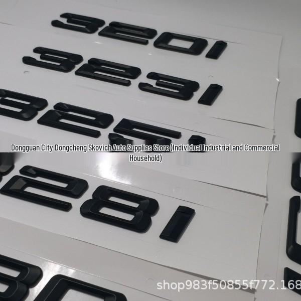 Black Car Rear Letter Emblem for BMW 3 Series (320i, 325i, 328i, 330i, 335i) 2014-2016