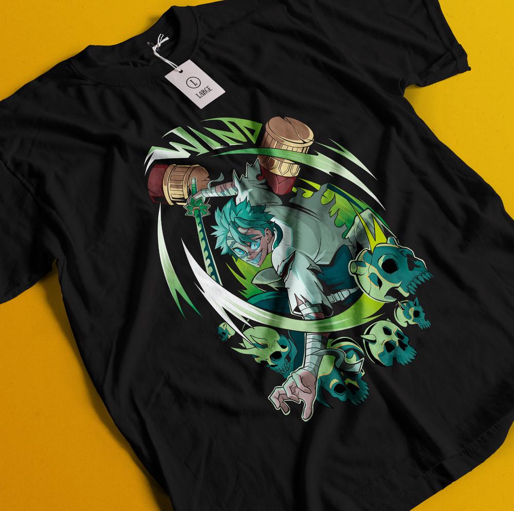 

Рубашка Истребитель демонов Санеми Шинадзугава Футболка Танджиро Футболка Мудзан Дома Ветер 4XL