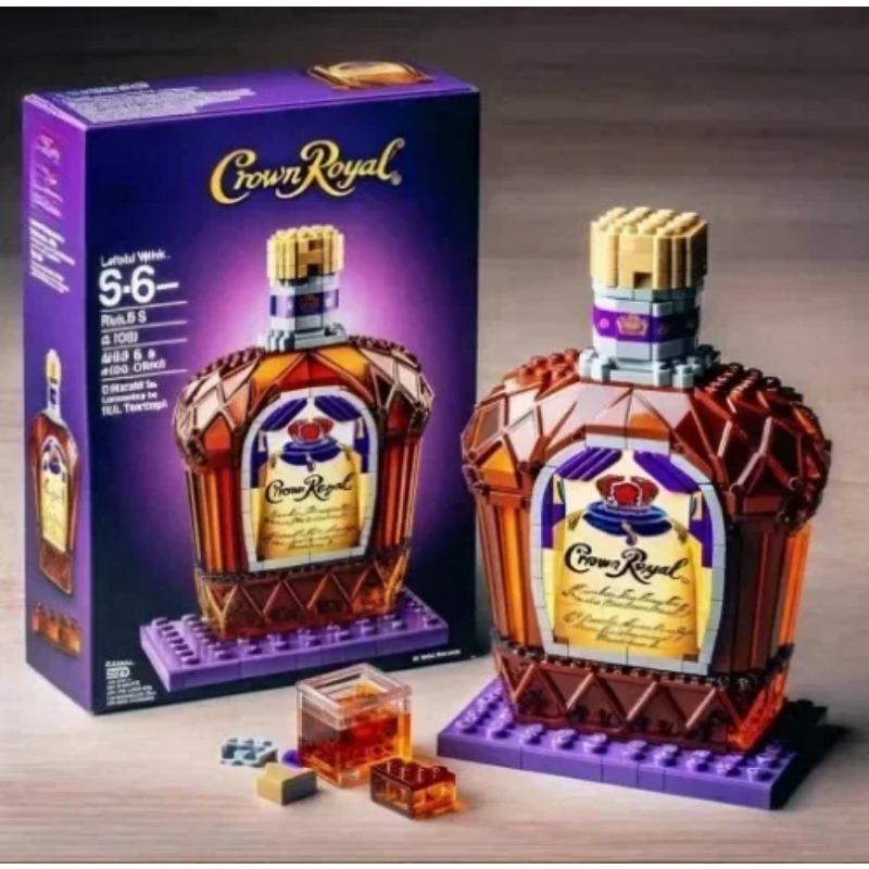 

MINISO 2025 НОВЫЙ Конструктор бутылка виски бутылка импортного вина набор для декора продвинутый винный культурный кирпичный игрушечный подарок подарить друзьям NO BOX