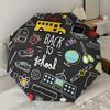 1pc Back to School Pattern Umbrella  Automatic Opening and Closing Umbrella, High quality Umbrella, Ideal Gift for Her 259
