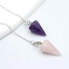 Natural Hexagonal Crystal Pyramid Pendant