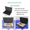 Portable Aluminum Alloy Black Poker & Dice Storage Box