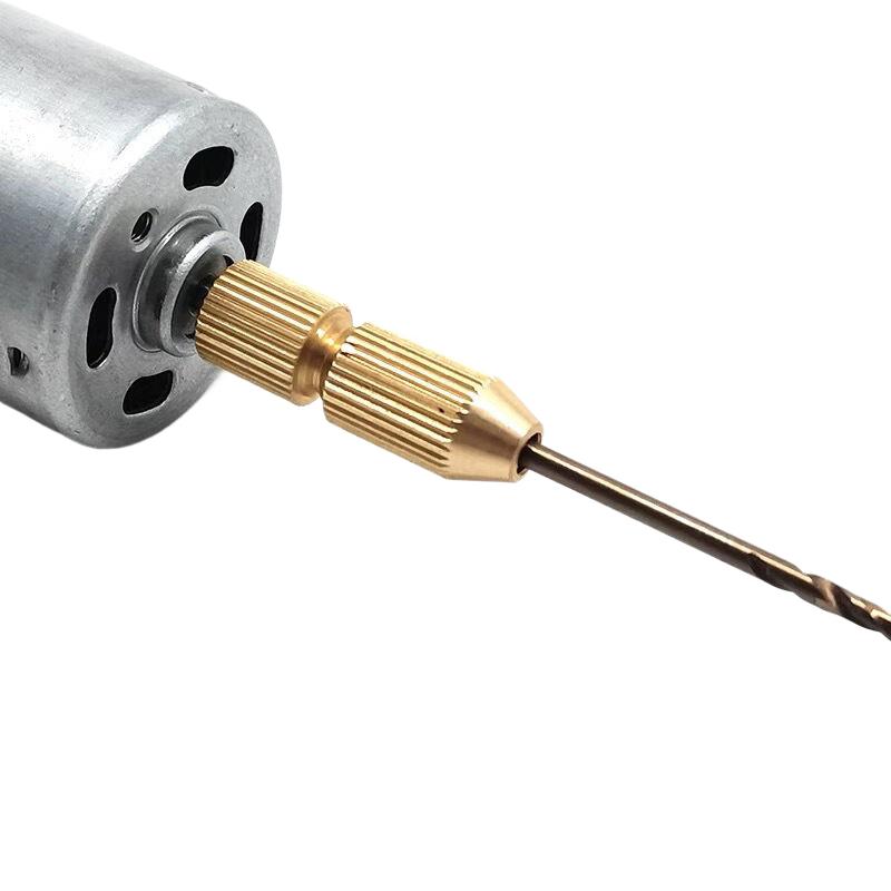Mini sklíčidlo 2,0 mm pro hřídel motoru Mosazná svorka hřídele motoru Mosazný adaptér sklíčidla Pro příslušenství elektrického nářadí Sada nástrojů