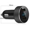 120W Dual USB Car Charger with LED Display Without Charging Cable DC12V-24V Digital Display One To Two Car Charger 3100A 33*59mm