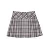 Mongbirdy Golf Colette Check Pleated Skirt Grey