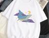 Women Y2K Fashion T Shirt Casual Loose Fit Tee with Cute Cartoon Whale Graphic Harajuku Style Top Daily Streetwear Oversized