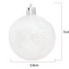 6Pcs/Box Transparent White Painted Ball Christmas Tree Ornament DIY Crafts Painted Plastic Christmas Gifts Boxes Pendant