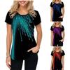 Women's Fashion Printed Short Sleeved Round Neck T-shirt for Summer Casual Wear Shirt