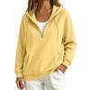 Women Casual Loose Fit Womens Half Zipper Hooded Sweatshirt Long Sleeve Drawstring Hoodie
