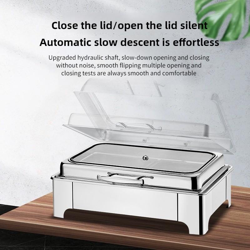 Hydraulic Visual Electric Heating Furnace Hotel Breakfast Thickened Stainless Steel Buffet Furnace Large Capacity Insulated Pot