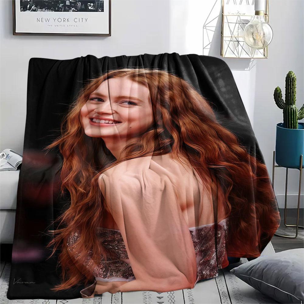 Sadie sink Printed Flannel Blanket, soft throw for bedroom sofa, washable, fan merchandise, great gift.