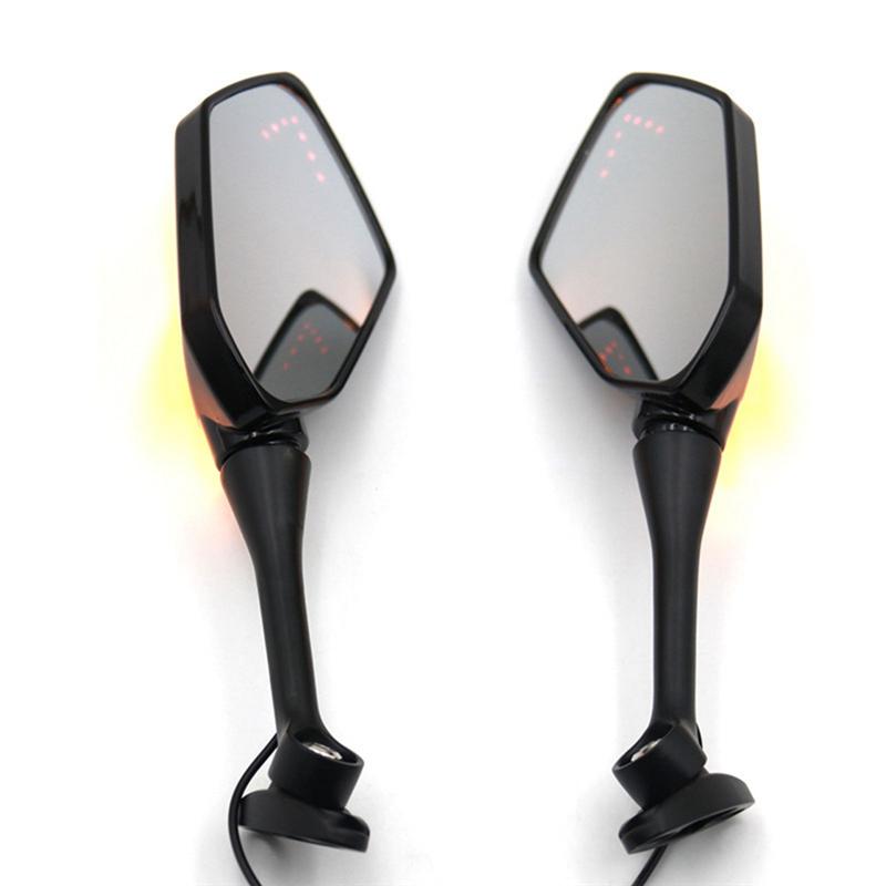 Motorcycle Modified Dual Light Rearview Mirror Led Turn Signal Rearview Mirror Thread 6Mm+ Dual Light