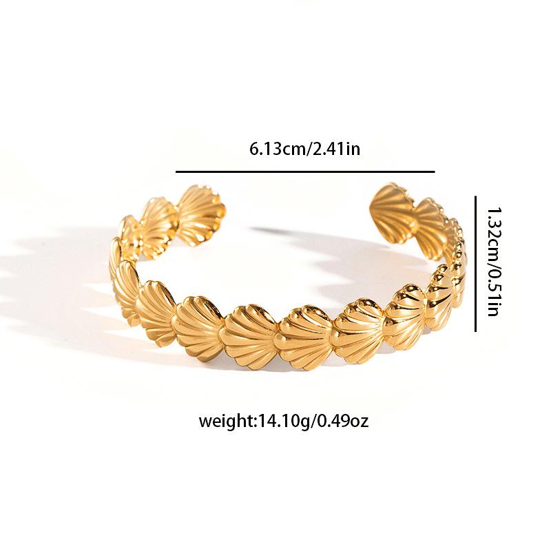 Stylish Unisex Titanium Steel Open Bangle with Geometric Striped Design – Non-Fading