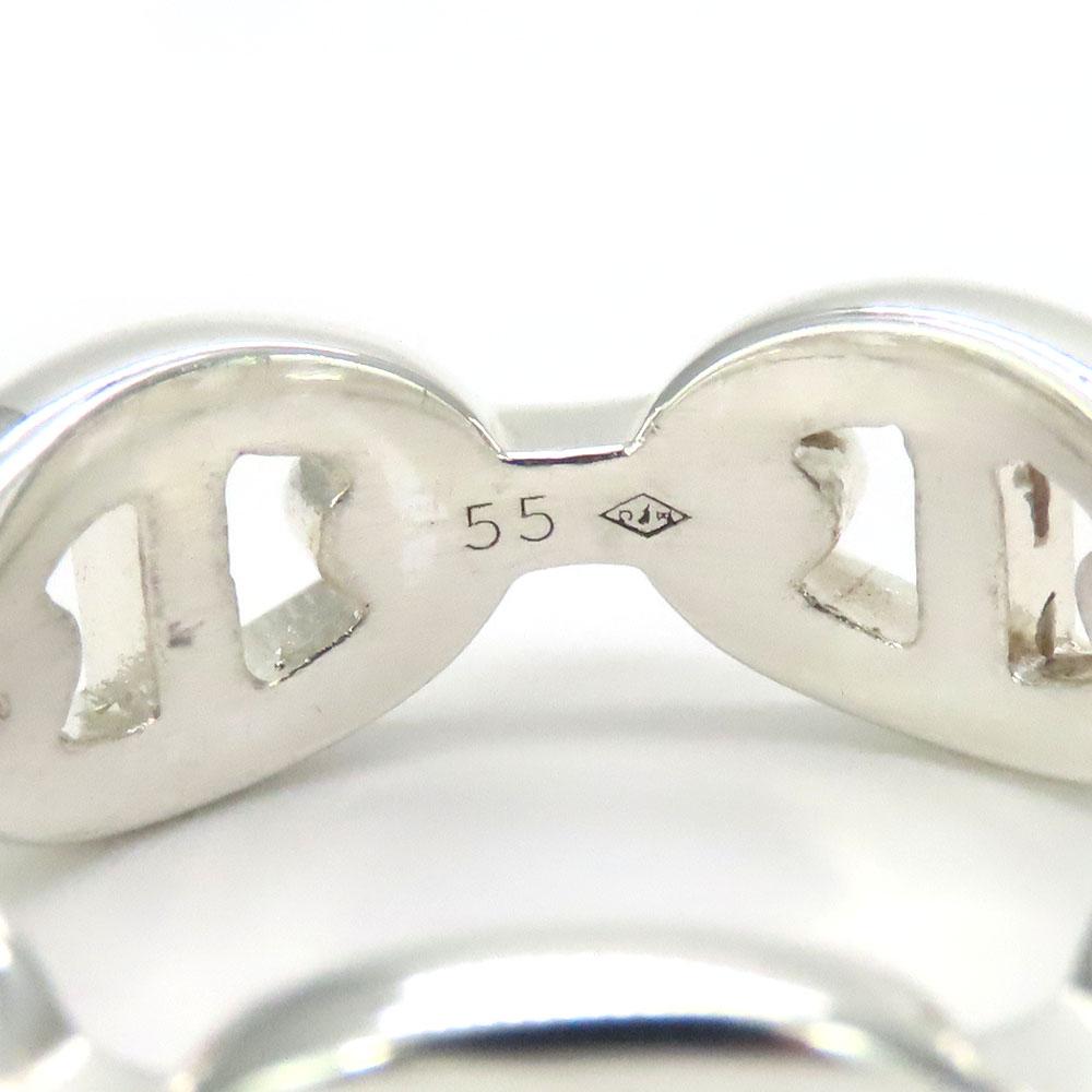 Used HERMES Ring Chéne Dunkel Anchene EU#55 55 Silver925 5.5g Silver Accessories