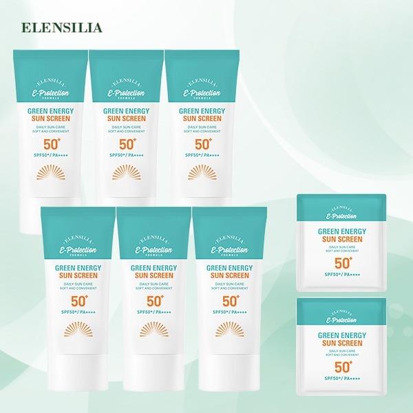 [Moisturizing, Smooth, and Glowing] ELENSILIA All-in-One Green Energy Sun Serum_16598197_589477
