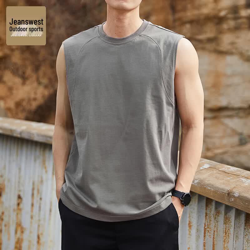 JEANSWEST OUTDOOR Men s Ice Feel Sleeveless T-Shirt L