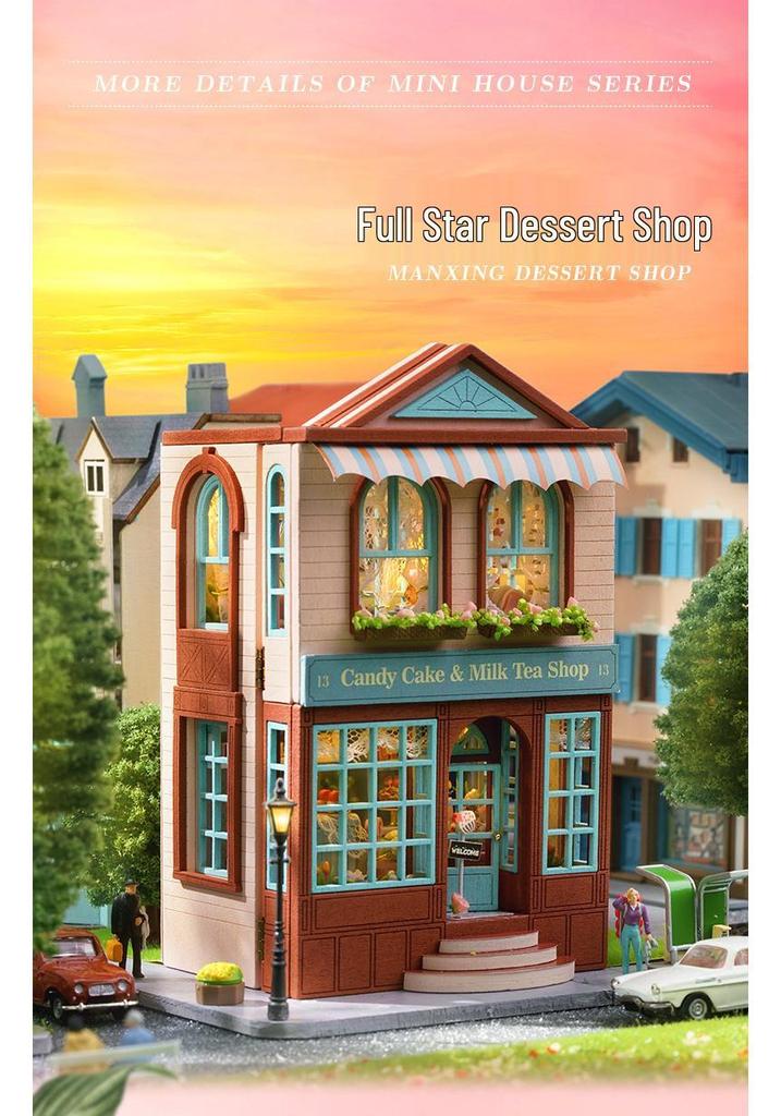 Mini Happy Manor DIY Western-Style House Assembly - Children's Toy & Gift for Girlfriend