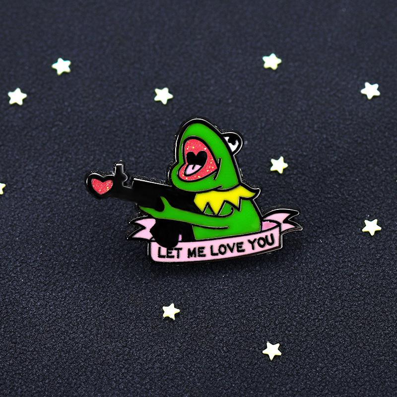 Design Frog Playful Metal Badge With Highquality Enamel Ideal For Lovers Fashion