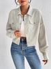 2024 Europe Autumn/Winter Women's Casual Short Lapel Corduroy Jacket