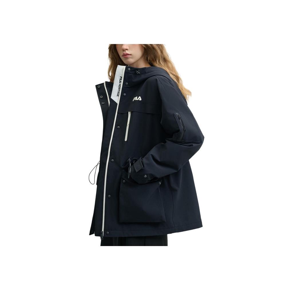 New FILA HERITAGE Puffer Jacket Women's Jet Black F11W448913F-BK