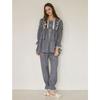 Lunaluz Women S Botanical Modal Cotton Long Sleeve Round Neck pajamaS Set