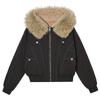 Winter Women's Hooded Big Fur Collar Fashion All-match Jacket
