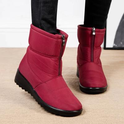 Plattform Wasserdichte Schneestiefel Frauen 2024 Winter Dicke Plüsch Stiefeletten Frau Rutschfeste Warme Baumwolle Gepolsterte Schuhe Damen
