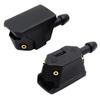 2pcs Car Universal Front Windshield Wiper Nozzle Jet Sprayer Kits Sprinkler Water Fan Spout Cover Washer Outlet Replacement