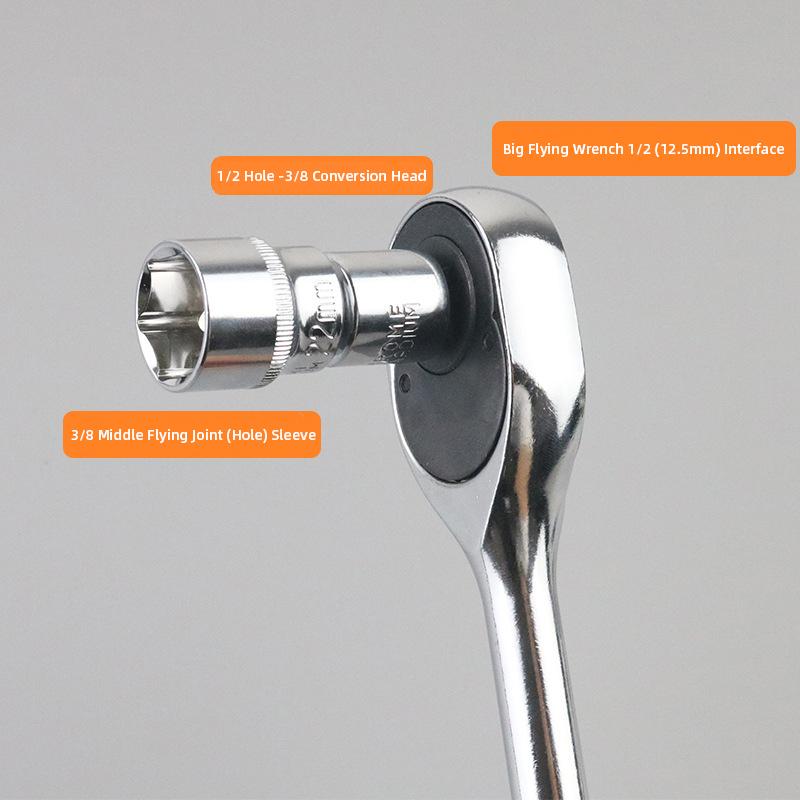 Stecknuss-Konverter-Adapter-Set Hülsenadapter 1/2 Groß 3/8 Mittel 1/4 Klein Austauschbarer Adapter Ratschenschlüssel-Aufsatz