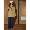 Early Autumn Versatile Lapel Camel-Colored Coolhut2025 New Autumn Mid-Length Women's Trench Coat Jacket