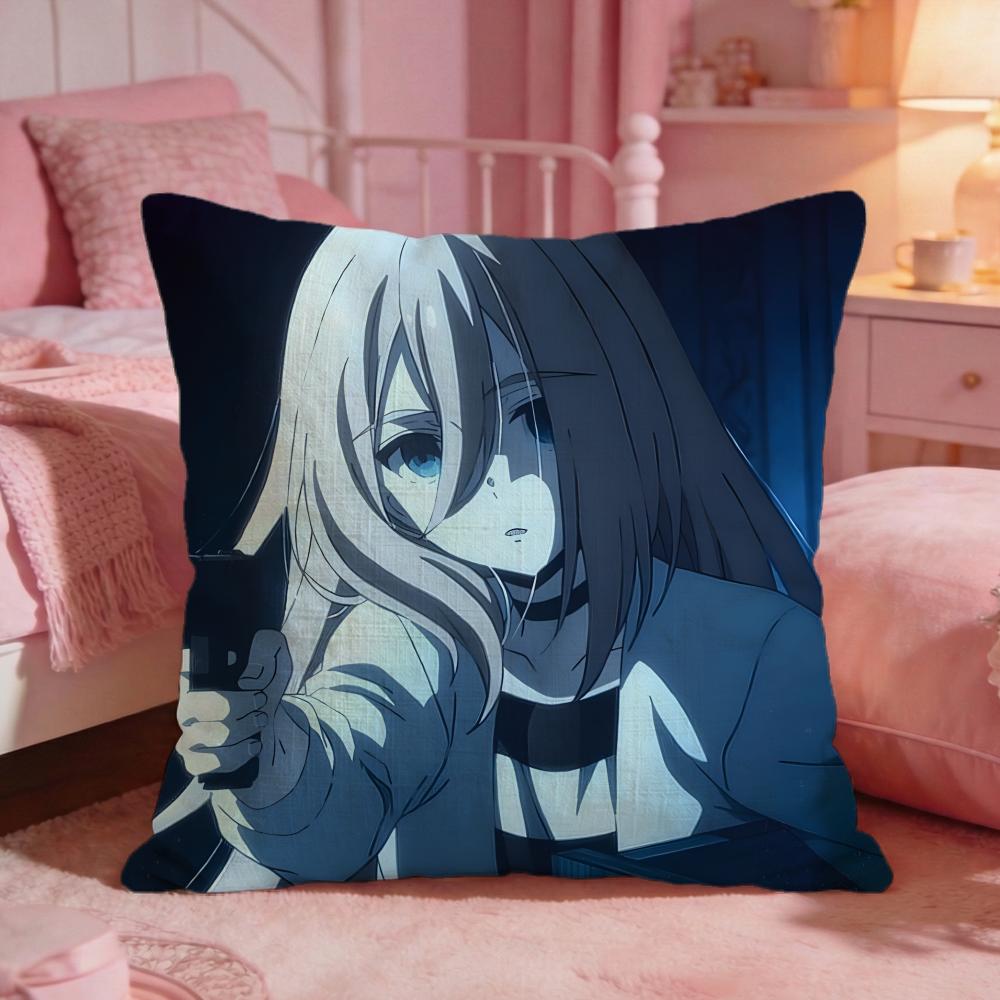 Angels Of DDeaths Anime Cushion Cover Premium Comfort Reversible Pillow Cove Two In One Design For Any Room  Car Interior