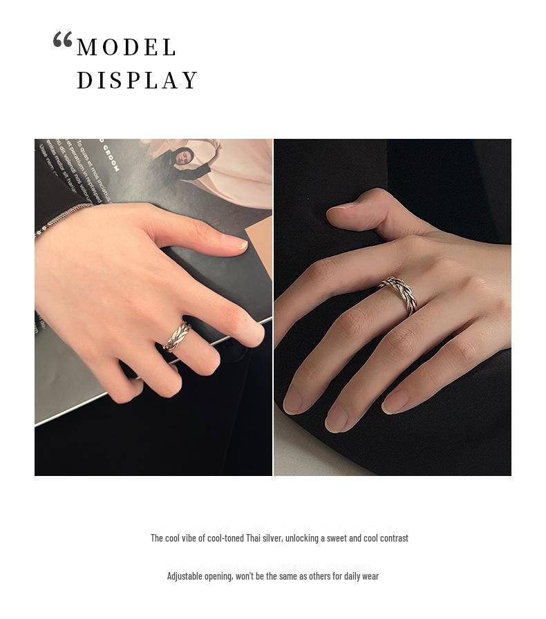 Exquisite Retro Open Ring for Women - Fashionable, Luxurious, Niche Design