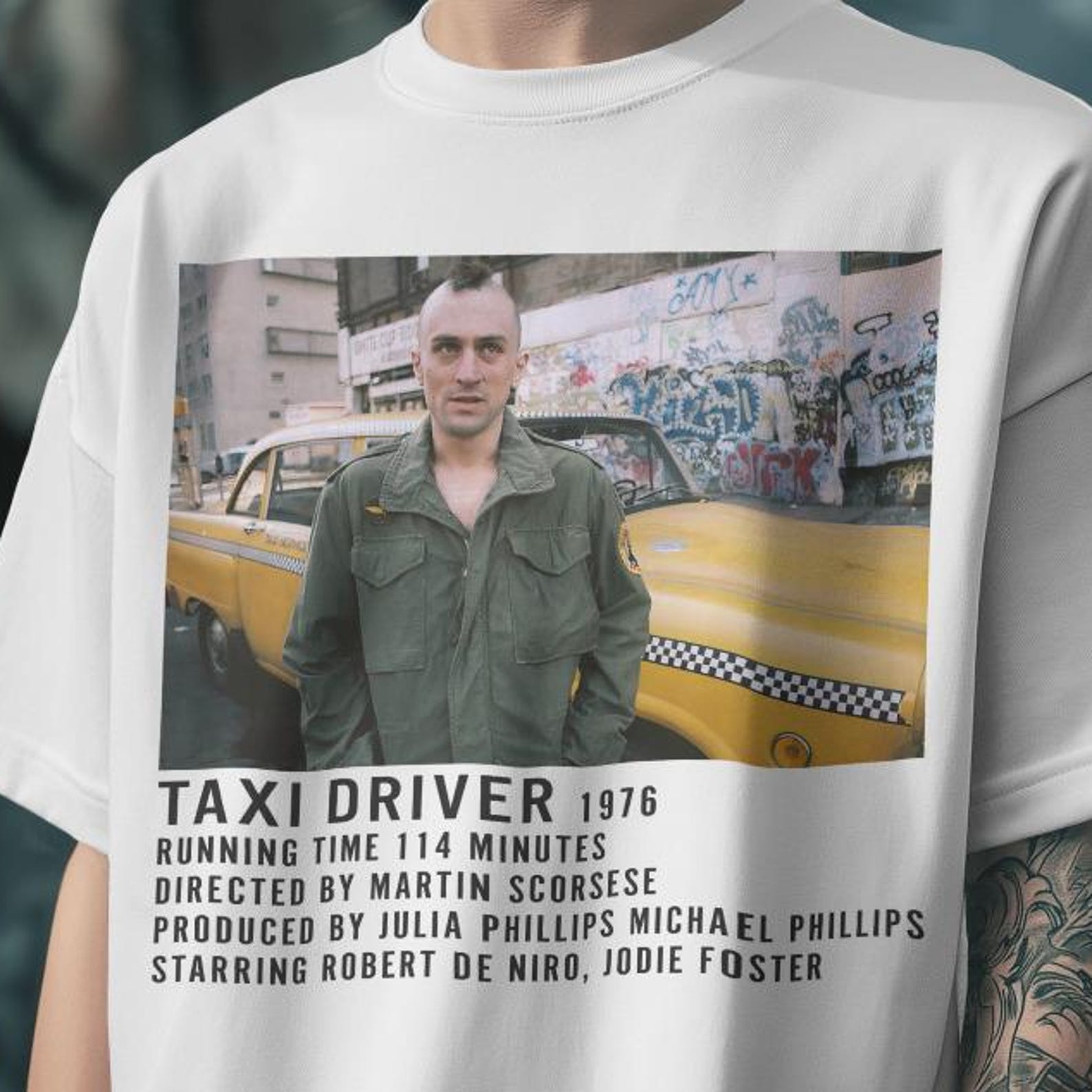 Taxi Driver Movie Shirt: Robert De Niro Film Tee 4XL