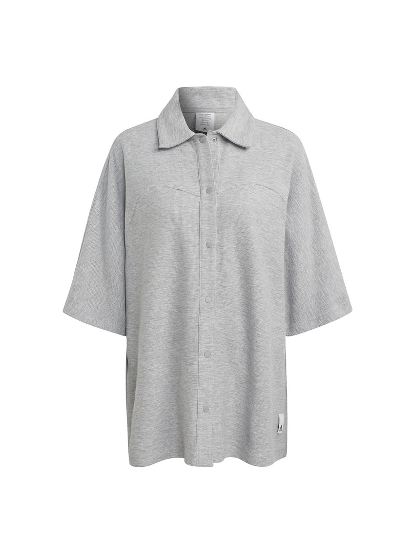 

Adidas Lounge Terry Loop Shirt MKW31 Medium Gray Heather Women s (HZ4396) J/L