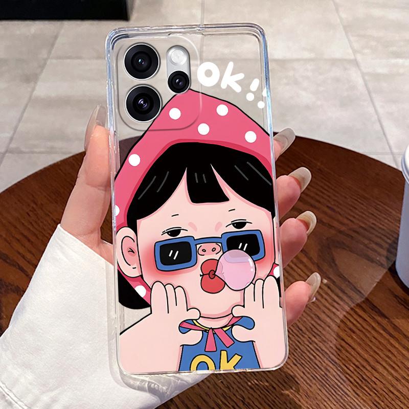 Jelly Casing For OPPO Reno15 F 5G Capa Reno 15 Pro Max 15PRO Clear Silicone Soft TPU Back Cover Cute Cat Rabbit Heart Phone Case