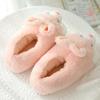 Fashion Cute Rabbit Shoes Women Winter Slippers Warm Plush Soft Sole Girls Indoor Home Floor Slipper Pink Color Ladies Cartoon Footwear