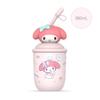 X&W 380ML Hello Kitty Insulated Bottle Stainless Steel Cartoon Beverage Cups Portable Milk Tea Straw Cup with Cute 3D Doll Lid